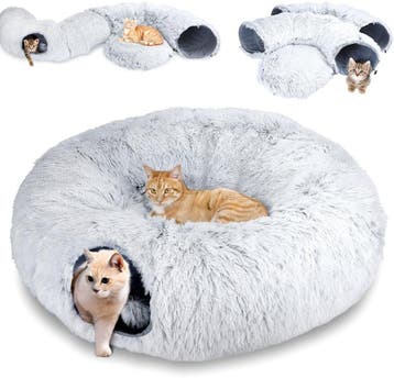 Kattentunnel - Kattenspeelgoed - Kattenspeeltjes - Grijs - N, Dieren en Toebehoren, Verzenden, Zo goed als nieuw