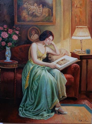 A. Della Valle (XX), da Carl Vilhelm - Lettura serale