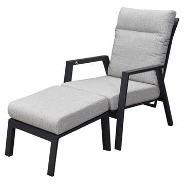 Barolo lounge balkonset 2 delig verstelbaar antraciet, Ophalen of Verzenden, Nieuw, Aluminium