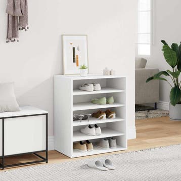 vidaXL Schoenenkast 60x35x70 cm bewerkt hout wit, Verzenden, Nieuw