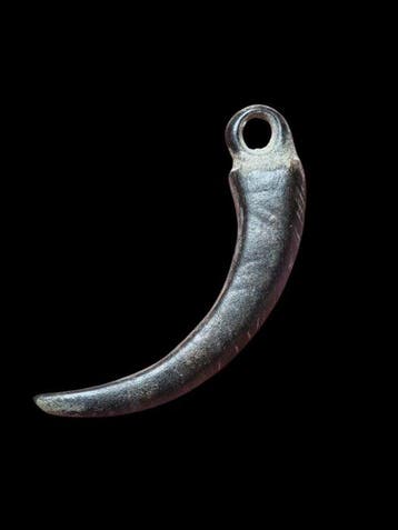 Viking periode Brons, Rare Military Tiger Theeth Hanger