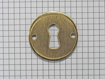 Sleutelplaat rond messing antiek, Verzenden, Nieuw