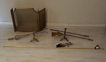 Openhaard accessoire (8) - Verguld messing