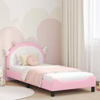 vidaXL Bedframe voor kinderen met hoofdbord Roze 90 x 190 cm, Verzenden, Nieuw