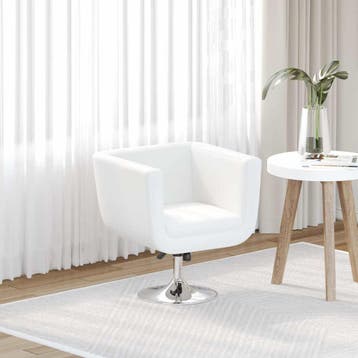 vidaXL Barkruk kunstleer wit, Huis en Inrichting, Verzenden, Nieuw
