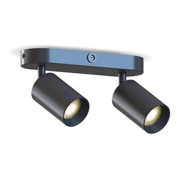 Opbouwspot | Calex (2x GU10, Aluminium, Zwart), Verzenden, Nieuw