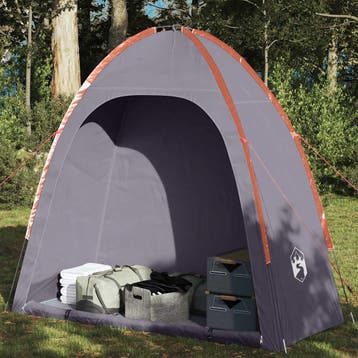 vidaXL Opbergtent waterdicht grijs en oranje, Verzenden, Nieuw, Tot en met 2