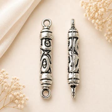 4 x Metalen tussenzetsel 4 x 28 mm – gat 2 mm – antiek z, Ophalen of Verzenden, Nieuw, Tussenstuk of Tussenkraal