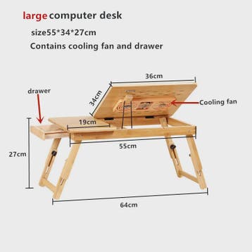 Opvouwbaar Laptop Bureau voor Bed en Sofa - Draagbare Bedtaf, Huis en Inrichting, Verzenden, Nieuw