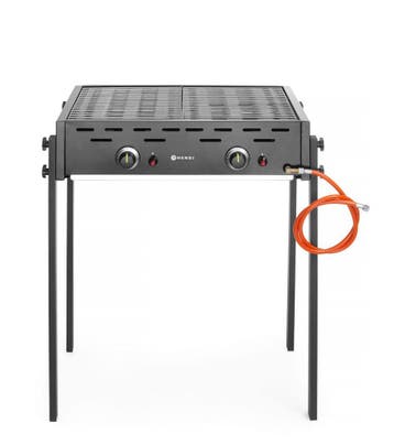 HENDI | Roast-Master Pro Zwart Gasbarbecue | 11,6kW | 790x56, Ophalen of Verzenden, Nieuw in verpakking