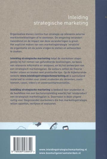 Inleiding strategische marketing 9789089538840, Verzenden, Zo goed als nieuw, Martin Hummelink