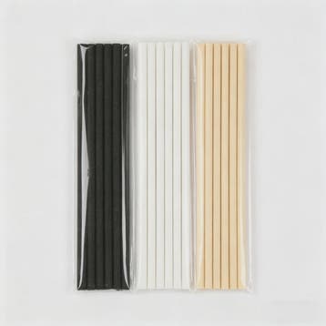 100 Stuks Diffuser Stokjes Zwart & Wit - 30cm Lang - Essenti, Verzenden, Nieuw