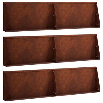 vidaXL Keerwand 6 st 80 x 12 x 40 cm weervast staal, Verzenden, Nieuw