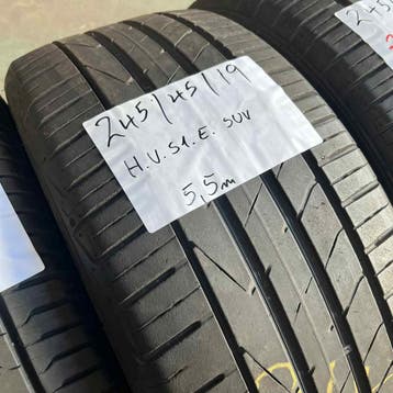 2 x Hankook 245-45-19 Zomerbanden 5,5mm, 19 inch, Ophalen of Verzenden, Band(en), Personenwagen