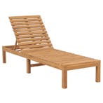 vidaXL Ligbed massief teakhout, Tuin en Terras, Ligbedden, Verzenden, Nieuw