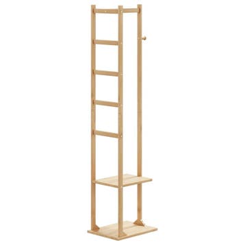 vidaXL Kapstok met haken en schappen 38,5x30x156 cm bamboe, Verzenden, Nieuw