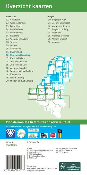 Falk VVV fietskaart 12 Utrechtse Heuvelrug 9789028701076, Verzenden, Gelezen, Falk