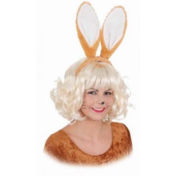 Diadeem met konijnenoren bruin - Diadeems, Verzenden, Nieuw