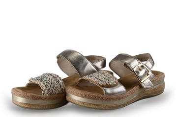 Rieker Sandalen in maat 39 Goud, Kleding | Dames, Overige kleuren, Verzenden, Sandalen of Muiltjes, Zo goed als nieuw