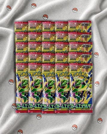 Pokémon - 25 Booster pack - Pokémon TCG MEGA - Storm Emerald, Nieuw