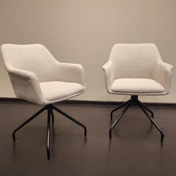Eetkamerstoel Ortana Beige Boucle van €159 voor €99!!, Huis en Inrichting, Nieuw, Overige kleuren, Modern