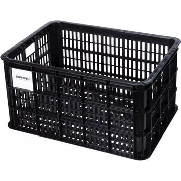 Basil Fietskrat L - 40L - Gerecycled Kunststof - Zwart -..., Ophalen of Verzenden, Nieuw