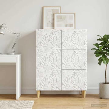 vidaXL Dressoir Wit 66 x 34,5 x 90 cm Bewerkt hout, Verzenden, Nieuw, Overige houtsoorten, Minder dan 50 cm