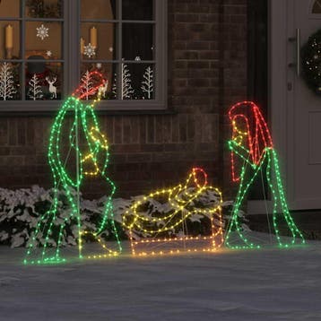 vidaXL Verlichte Kerstscene met 550 LED Multikleur 112 x, Verzenden, Nieuw
