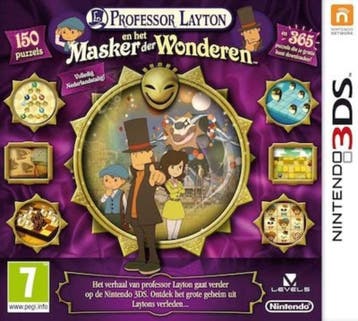 Professor Layton en het Masker der Wonderen (Buitenlands..., Ophalen of Verzenden, Zo goed als nieuw