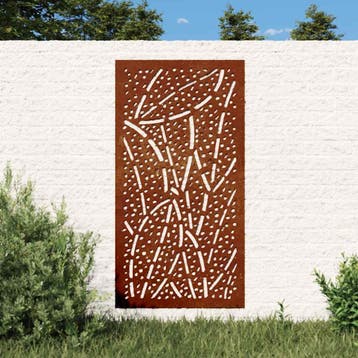 vidaXL Wanddecoratie tuin bladontwerp 105x55 cm cortenstaal, Verzenden, Nieuw