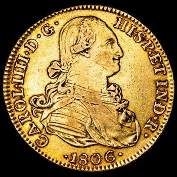 Spanje. Carlos IV. 8 Escudos Ceca de Ciudad de México, 1806.