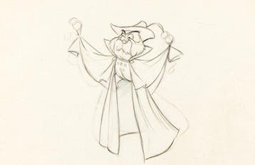 Walt Disney - Mock Prince-animatietekening Eens in een, Nieuw