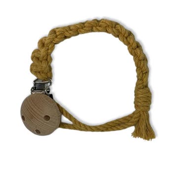 Macramé Speenkoord Square - Okergeel - Katoen - Macramé -, Ophalen of Verzenden, Nieuw