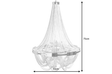 Kroonluchter ROYAL 70 cm aluminium zilver - 39096, Ophalen of Verzenden, Nieuw