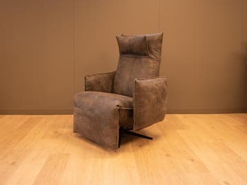 Relax stoel Tessa van Chill Line nu met hoge showroomkorting, Verzenden, Minder dan 75 cm, Nieuw, Leer