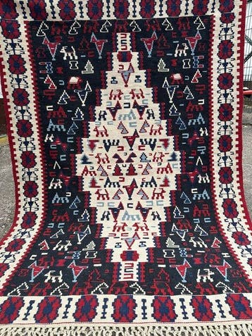 Turks-Anatolisch kilim - Vloerkleed - 157 cm - 117 cm, Nieuw