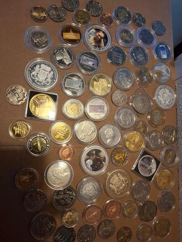 World. Partij penningen 90 stuks - fraaie collectie. (Zonder