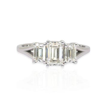 Ring - 18 karaat Witgoud - 1.55ct. tw. Diamant (Natuurlijk), Nieuw