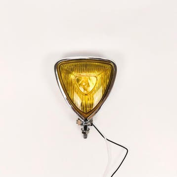 Koplamp | Triangle | Chroom | Geel | 60s Style, Motoren, Verzenden, Nieuw