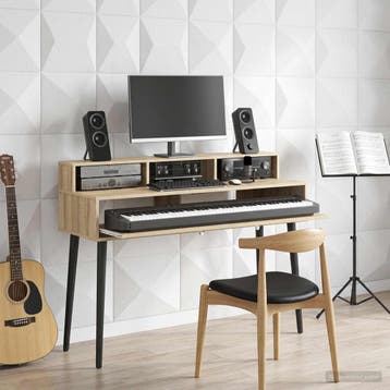 vidaXL studiobureau Sonoma Eiken 110 x 42,5 x 36 cm Bewerkt, Verzenden, Nieuw