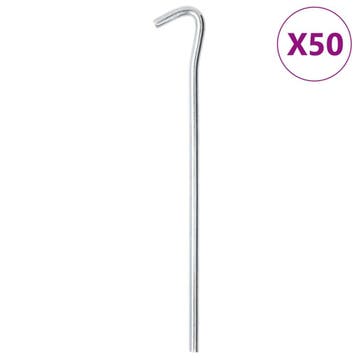 vidaXL Tentharingen 50 st Ø7 mm 23 cm gegalvaniseerd staal, Verzenden, Nieuw