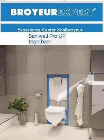 Sanibroyeur SANIWALL Pro UP tegelbaar, Doe-het-zelf en Verbouw, Sanitair, Ophalen of Verzenden, Nieuw, Toilet