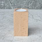 HOCHO Beukenhouten Waxinelichthouder 50x50x90 mm – Sfeerv., Ophalen of Verzenden, Nieuw