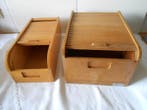 Opbergkoffer (2) - Hout - 2 vintage archiefbakken
