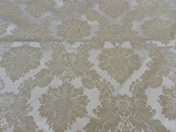 Geen reserveprijs!!! Damast Jacquard-stof ivoor en beige –