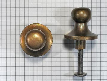 Knop torentje brons antiek 36 mm, Verzenden, Nieuw
