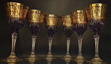 ISMIE LUX - Drinkservies (6) - beste ooit roze-paarse luxe