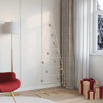 vidaXL Metalen kerstboom Goud 181 cm Poedergecoat staal, Verzenden, Nieuw