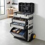 vidaXL Gereedschapswagen verrijdbaar 3-delig, Verzenden, Nieuw