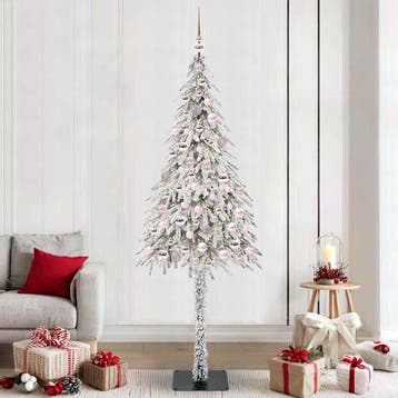 vidaXL Kerstboom met 300 LED met standaard Wit 210 cm PE en, Verzenden, Nieuw